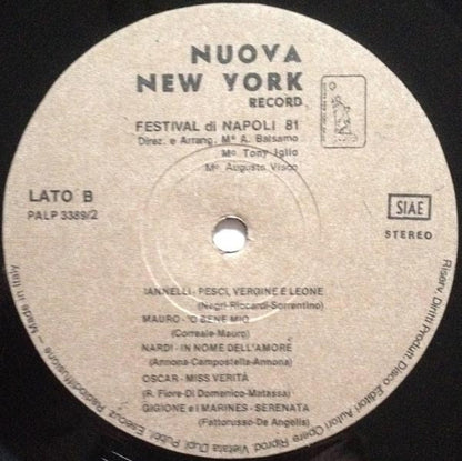 Various – Festival Di Napoli '81 - Disco 2 (LP, Compilation, Italy - 1981)
