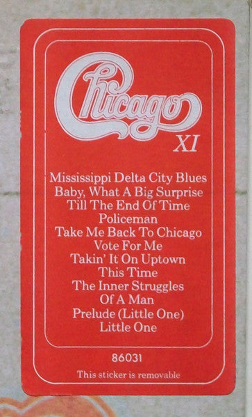 Chicago (2) – Chicago XI (LP, Album, Europe - 1977)