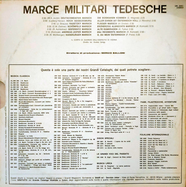 Kapelle Des Heereswachbataillons Wien, Gustav Gaigg – Marce Militari Tedesche (LP, Italy - 1971)