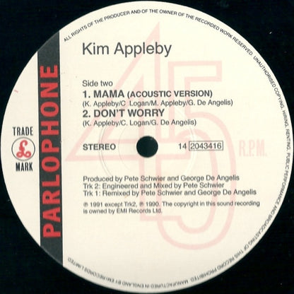 Kim Appleby – Mama / Don't Worry (12", Italy - 1991)