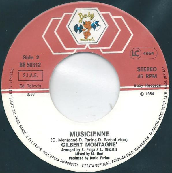 Gilbert Montagné – Just For Tonight / Musicienne (7", Italy - 1984)