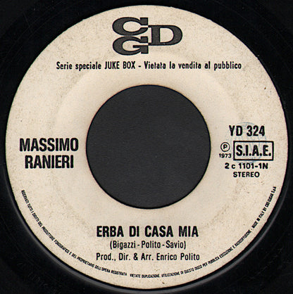 Massimo Ranieri, Gigliola Cinquetti – Erba Di Casa Mia / Stasera Io Vorrei Sentir La Ninna Nanna (7", Italy - 1973)