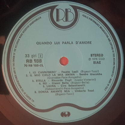 Various – Quando Lui Parla D'Amore (LP, Compilation, Italy - 1978)