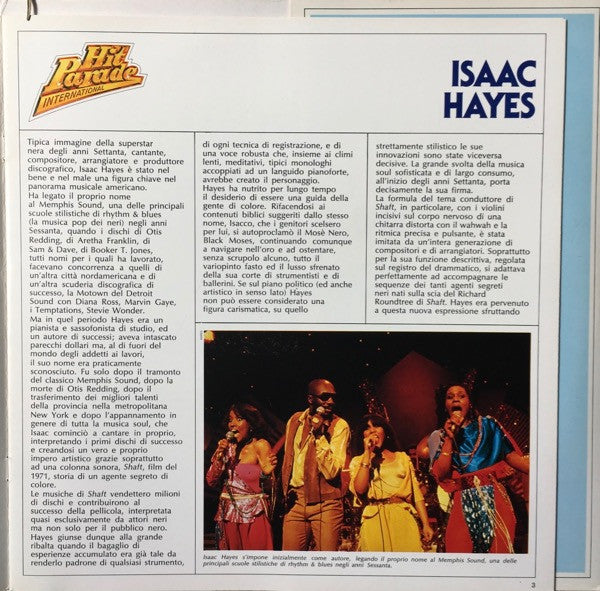 Isaac Hayes – Isaac Hayes (LP, Compilation, Italy - 1982)