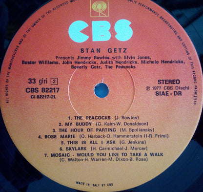 Stan Getz, Jimmy Rowles – The Peacocks (LP, Album, Italy - 1978)