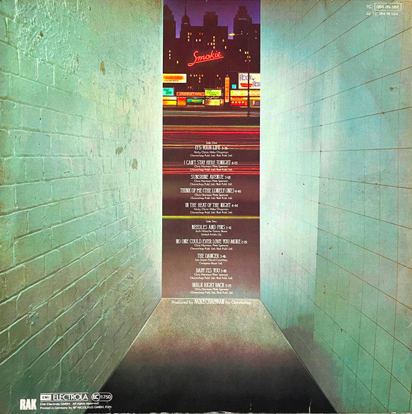 Smokie – Bright Lights & Back Alleys (LP, Album, Germany - 1977)