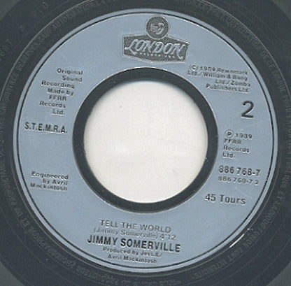 Jimmy Somerville, June Miles-Kingston – Comment Te Dire Adieu (7", France - 1989)
