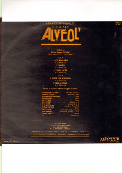 Alexis Georges Tayalay, Alveol' – Georges Tayalay Et Le Groupe Alveol' (LP, France - 1986)