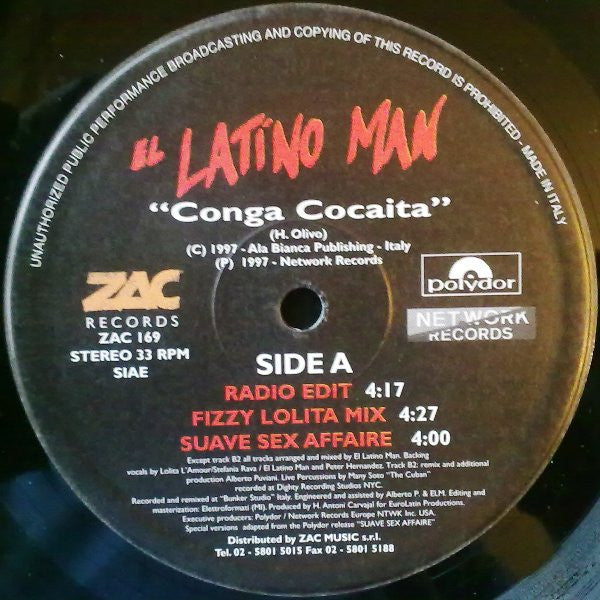 El Latino Man – Conga Cocaita (12", Italy - 1997)
