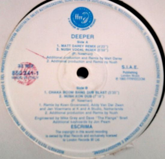 Escrima – Deeper (12", Italy - 1995)