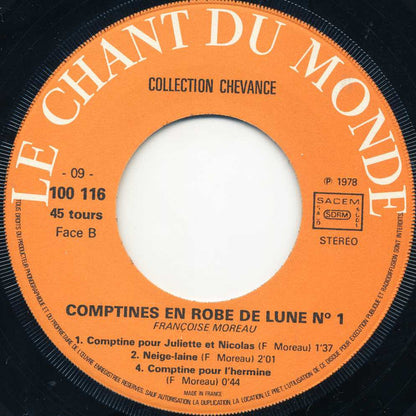 Françoise Moreau – Comptines En Robe De Lune N°1 (7", Reissue, France - 1978)