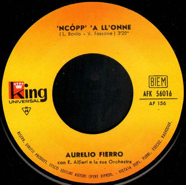 Aurelio Fierro – 'O Zampugnaro 'Nnammurato / 'Ncopp' 'A Ll'Onna (7", Italy - 1963)