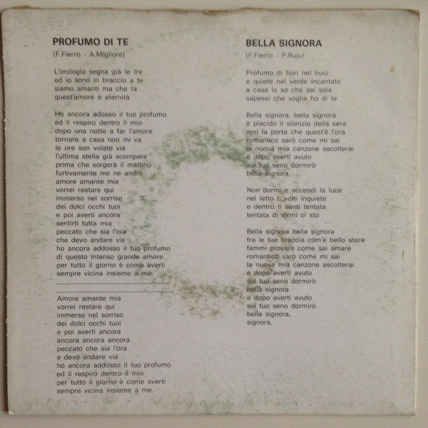 Pino Cembalo – Profumo Di Te / Bella Signora (7", Italy)