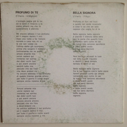Pino Cembalo – Profumo Di Te / Bella Signora (7", Italy)