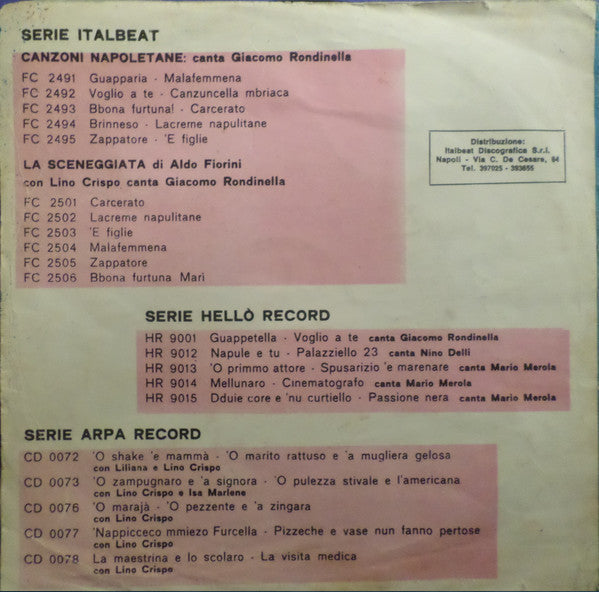 Nino Formicola – Michele Motometto (7", Italy - 1971)