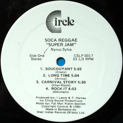 Nynus Sylva – Soca-Reggae Super Jam - Reggae Down Carnival Showcase 85 (LP, Album, Barbados - 1985)