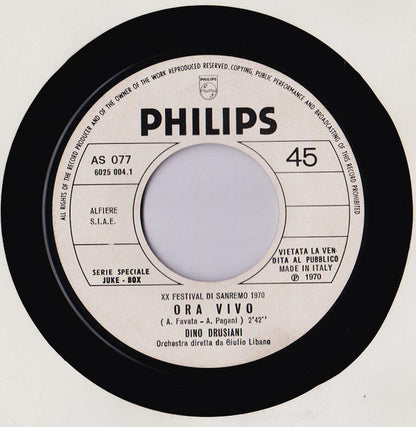 Orietta Berti, Dino Drusiani – Tipitipitì / Ora Vivo (7", Italy - 1970)