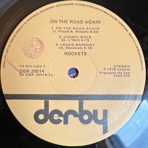 Rockets – On The Road Again (LP, Album, Italy - 1978)