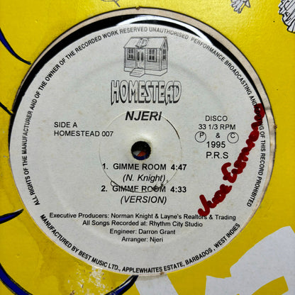 Andrew 'N'jarie Knight – Gimme Room (12", Barbados - 1995)