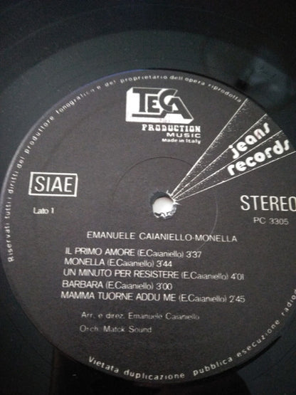 Emanuele Caianiello – Monella (LP, Album, Italy)