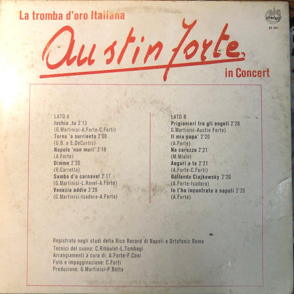 Austin Forte – La Tromba D'Oro Italiana (In Concert) (LP, Italy - 1984)