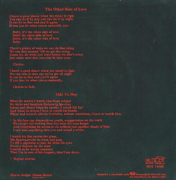 Yazoo – The Other Side Of Love (7", Italy - 1982)