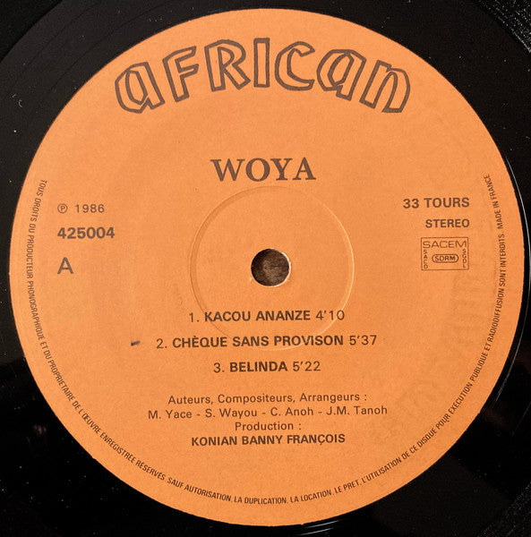 Woya – Kacou Ananzé (LP, Album, France - 1986)