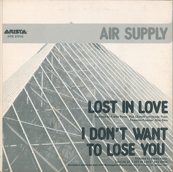 Air Supply – Lost In Love (7", Italy - 1980)