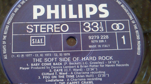 Various – The Soft Side Of Hard Rock (LP, Reissue, Compilation, Italy - 1980)