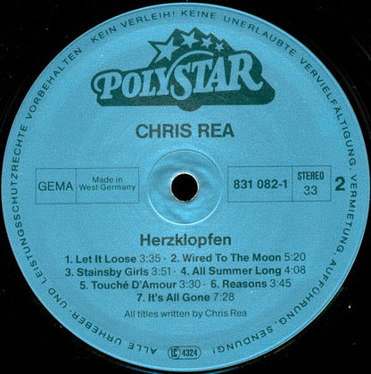 Chris Rea – Herzklopfen (LP, Compilation, Germany - 1986)