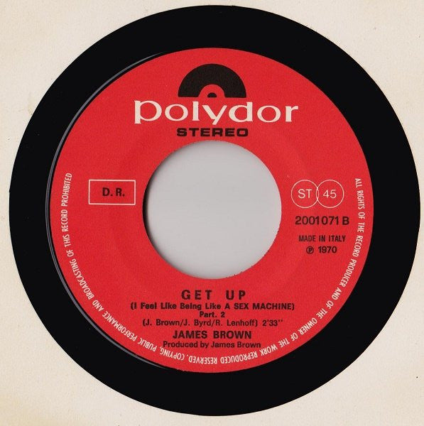 James Brown – Sex Machine (Part 1 & Part 2) (7", Italy - 1970)
