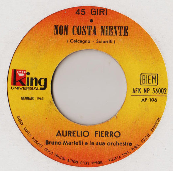 Aurelio Fierro – Un Cappotto Rivoltato (7", Italy - 1963)