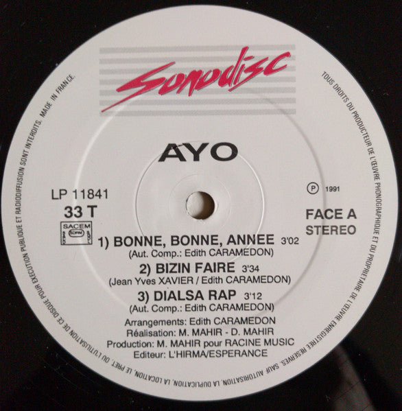 Ayo (59) – Ayo (LP, Album, France - 1991)