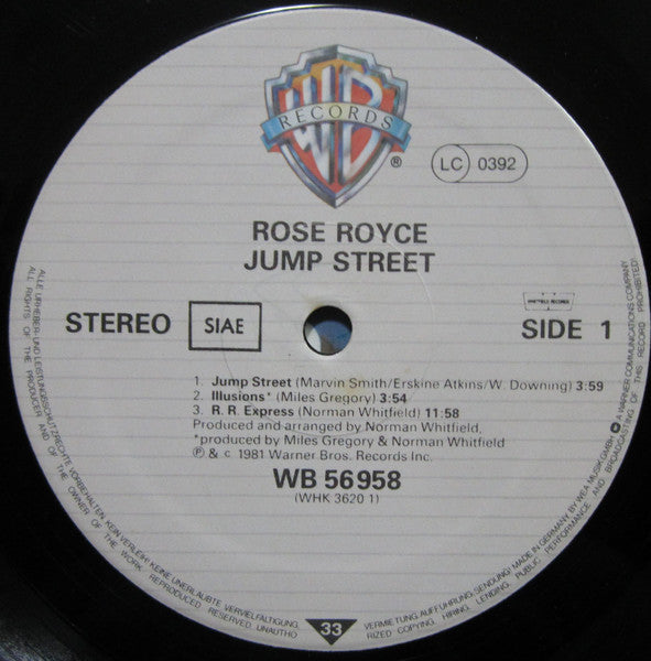 Rose Royce – Jump Street (LP, Album, Italy - 1981)