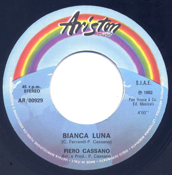 Piero Cassano – Non Arrenderti Mai (7", Italy - 1982)