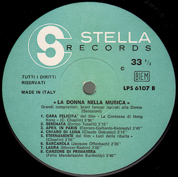 Various – La Donna Nella Musica (Grandi Compositori, Brani Famosi Ispirati Alla Donna) (LP, Compilation, Italy)