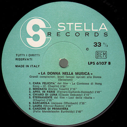 Various – La Donna Nella Musica (Grandi Compositori, Brani Famosi Ispirati Alla Donna) (LP, Compilation, Italy)