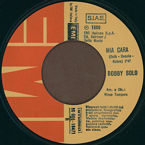 Bobby Solo – Gelosia (7", Italy - 1980)