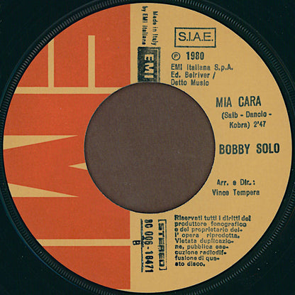 Bobby Solo – Gelosia (7", Italy - 1980)
