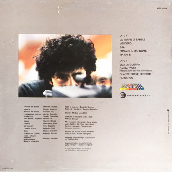 Edoardo Bennato – La Torre Di Babele (LP, Album, Reissue, Italy - 1982)