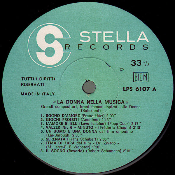 Various – La Donna Nella Musica (Grandi Compositori, Brani Famosi Ispirati Alla Donna) (LP, Compilation, Italy)