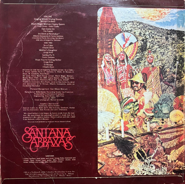 Santana – Abraxas (LP, Album, Italy - 1970)