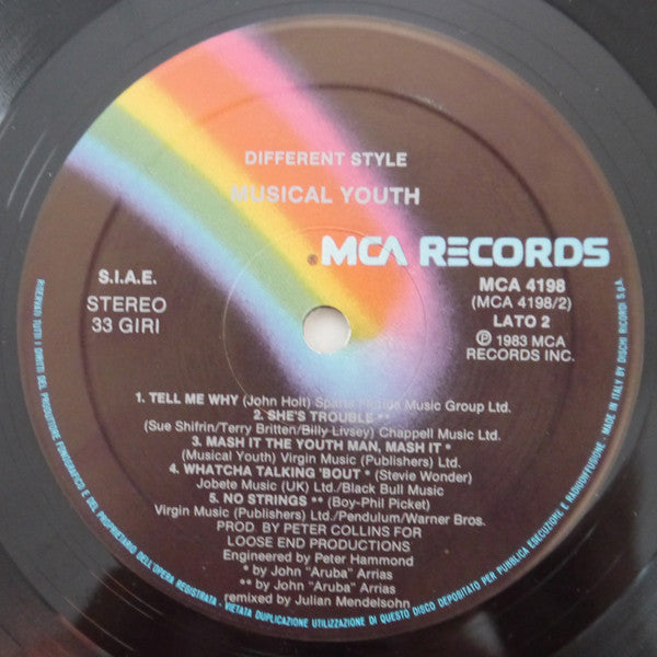 Musical Youth – Different Style (LP, Album, Italy - 1983)