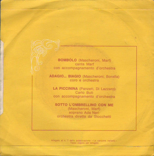 Various – La Canzone Italiana - N° 7 (7", Italy - 1970)