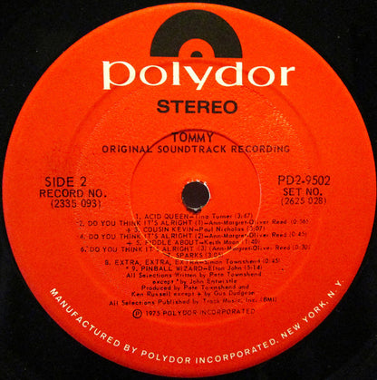Various – Tommy (Original Soundtrack Recording) (LP, Album, US - 1975)