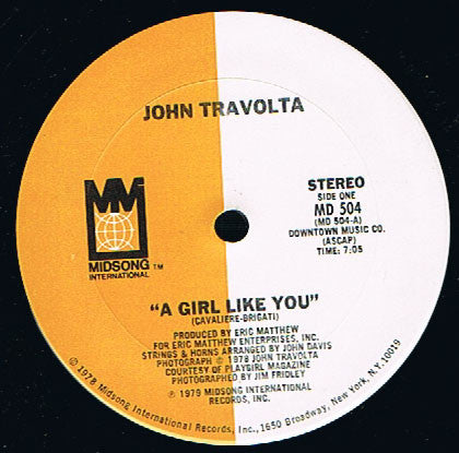 John Travolta – A Girl Like You (12", US - 1979)