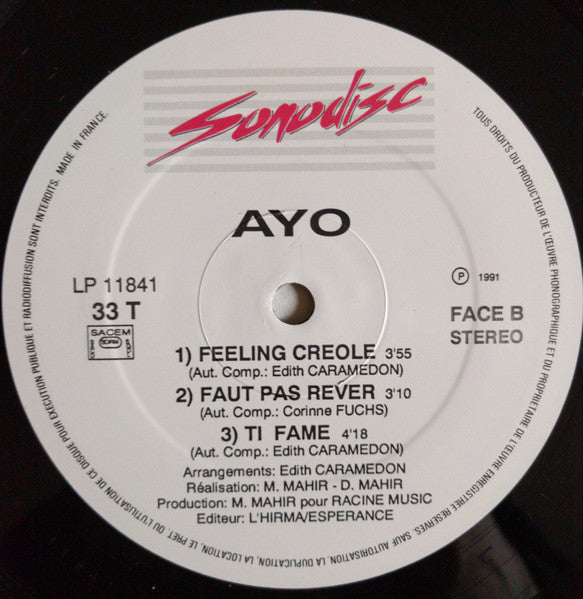 Ayo (59) – Ayo (LP, Album, France - 1991)