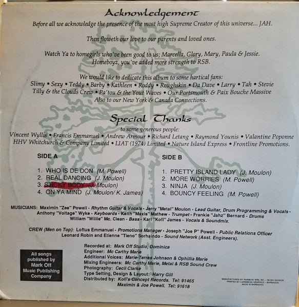 Roots Stem Branches – Watch Ya (LP, Album, Barbados - 1991)