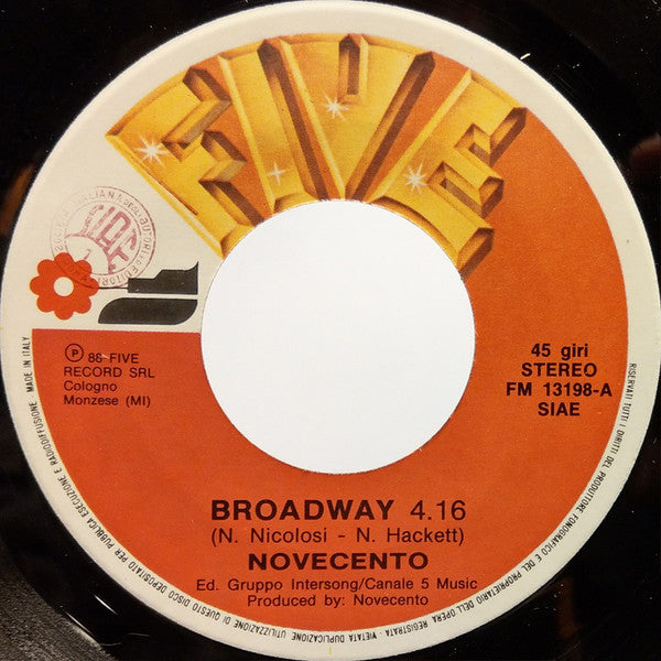 Novecento – Broadway (7", Italy - 1988)