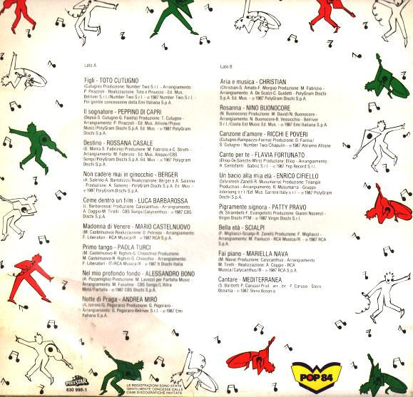 Various – Sanremo '87- Il Meglio Del Festival (LP, Compilation, Italy - 1987)